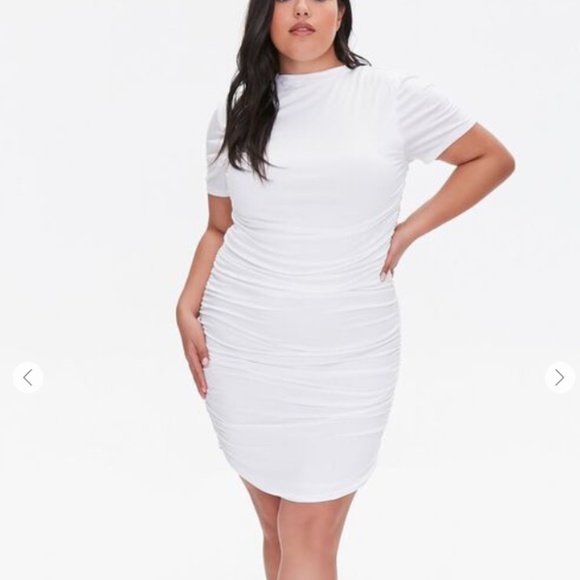 Forever 21 Plus Size Ruched Bodycon Dress NWT - Picture 4 of 4
